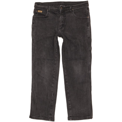 Wrangler Texas Men Black Straight Regular Stretch Jeans W32 L27
