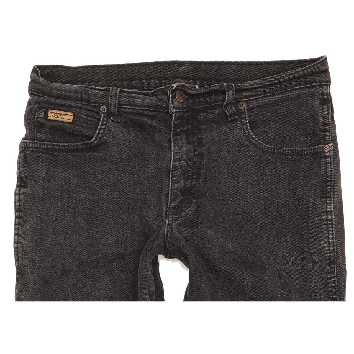 Wrangler Texas Men Black Straight Regular Stretch Jeans W32 L27