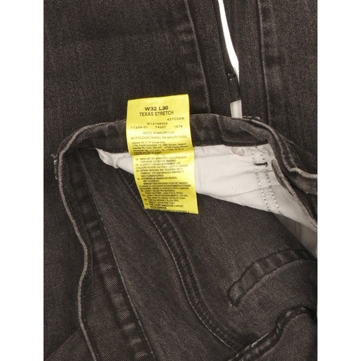 Wrangler Texas Men Black Straight Regular Stretch Jeans W32 L27