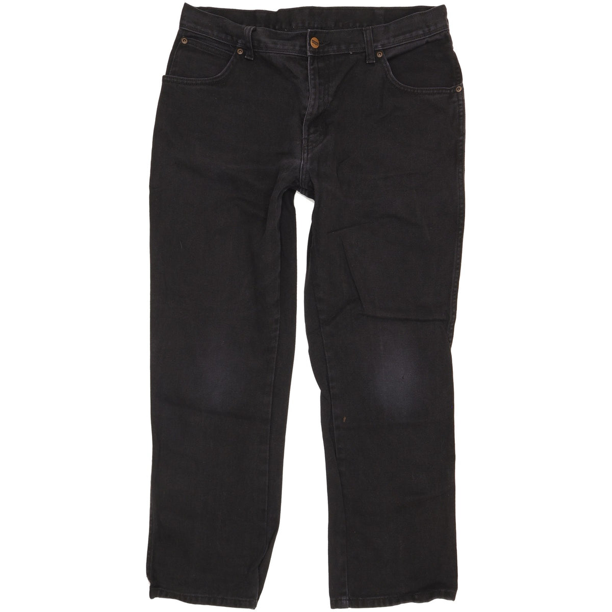 Wrangler Men Black Straight Regular Jeans W36 L28