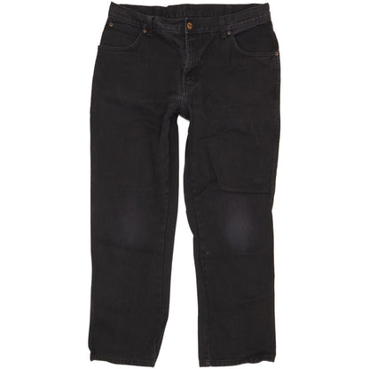 Wrangler Men Black Straight Regular Jeans W36 L28