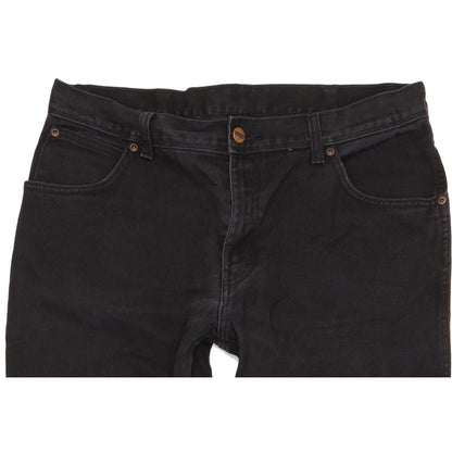 Wrangler Men Black Straight Regular Jeans W36 L28