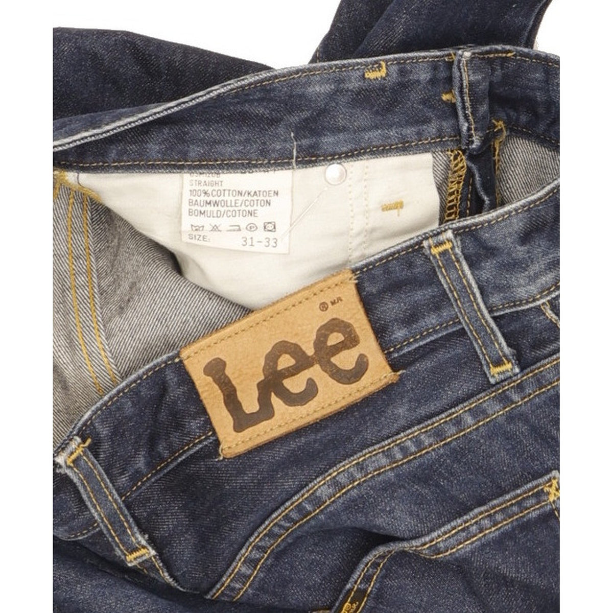 Lee Men Blue Straight Regular Jeans W31 L32