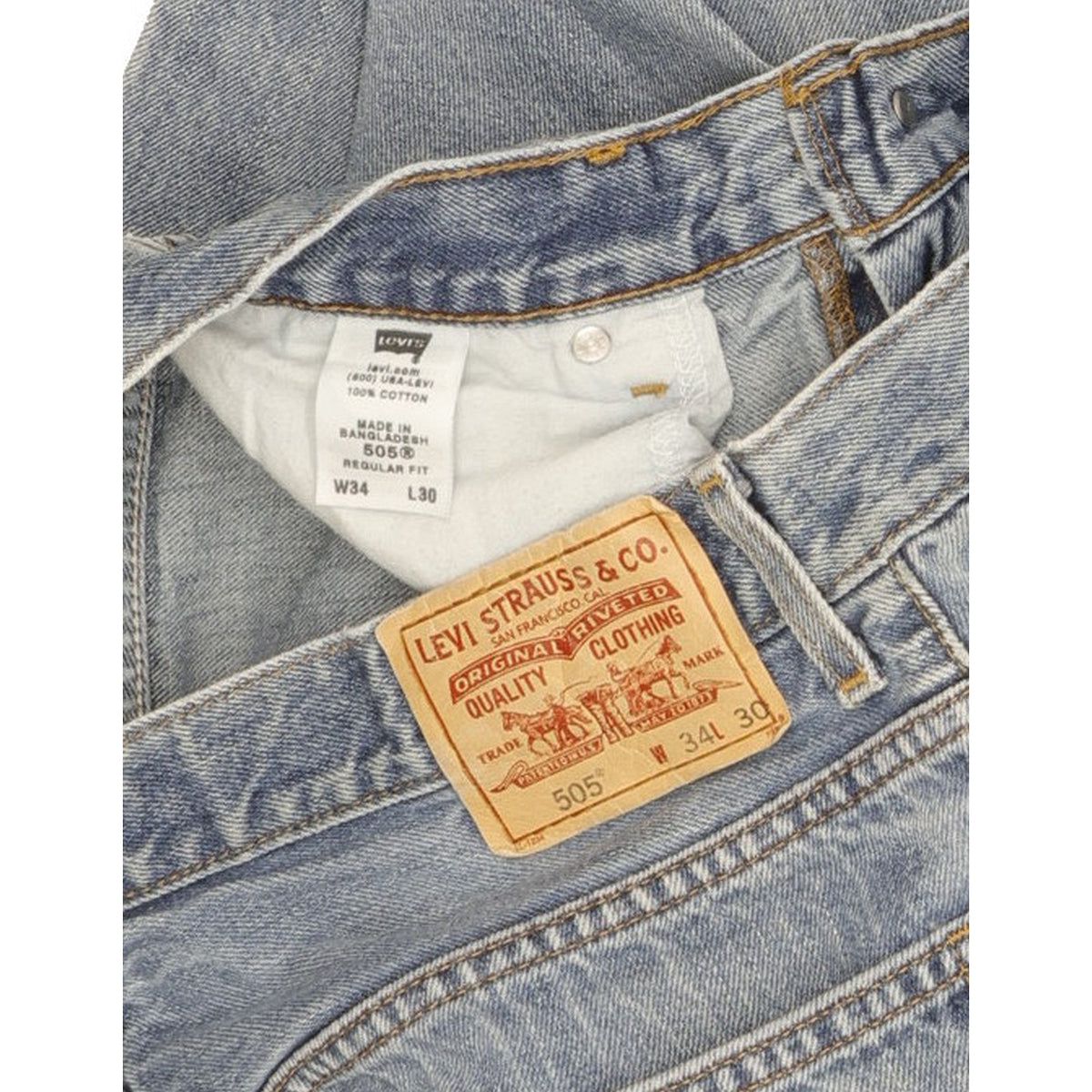 Levi's 505 Men Blue Straight Regular Jeans W34 L29