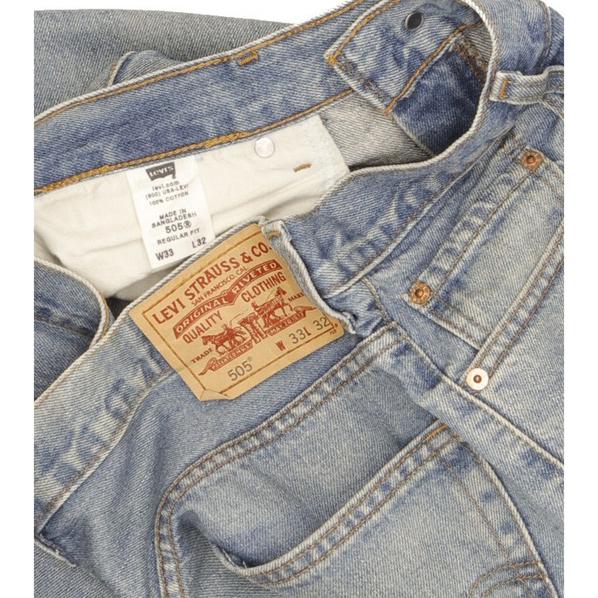 Levi's 505 Men Blue Straight Regular Jeans W33 L32