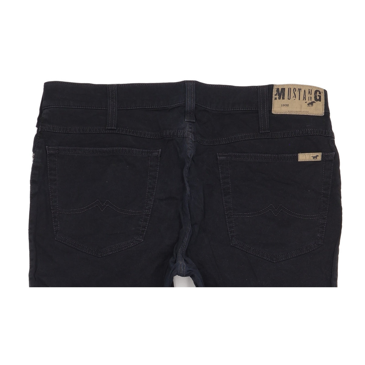 Mustang Men Black Straight Regular Stretch Jeans W38 L32