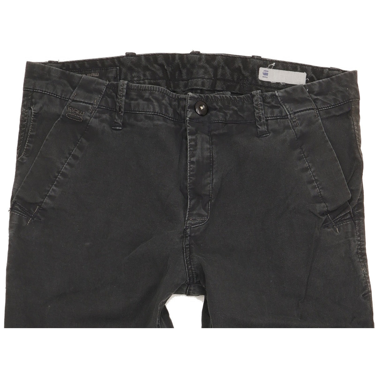 G-Star Bronson Women Black Tapered Loose Chino Stretch Jeans W28 L30