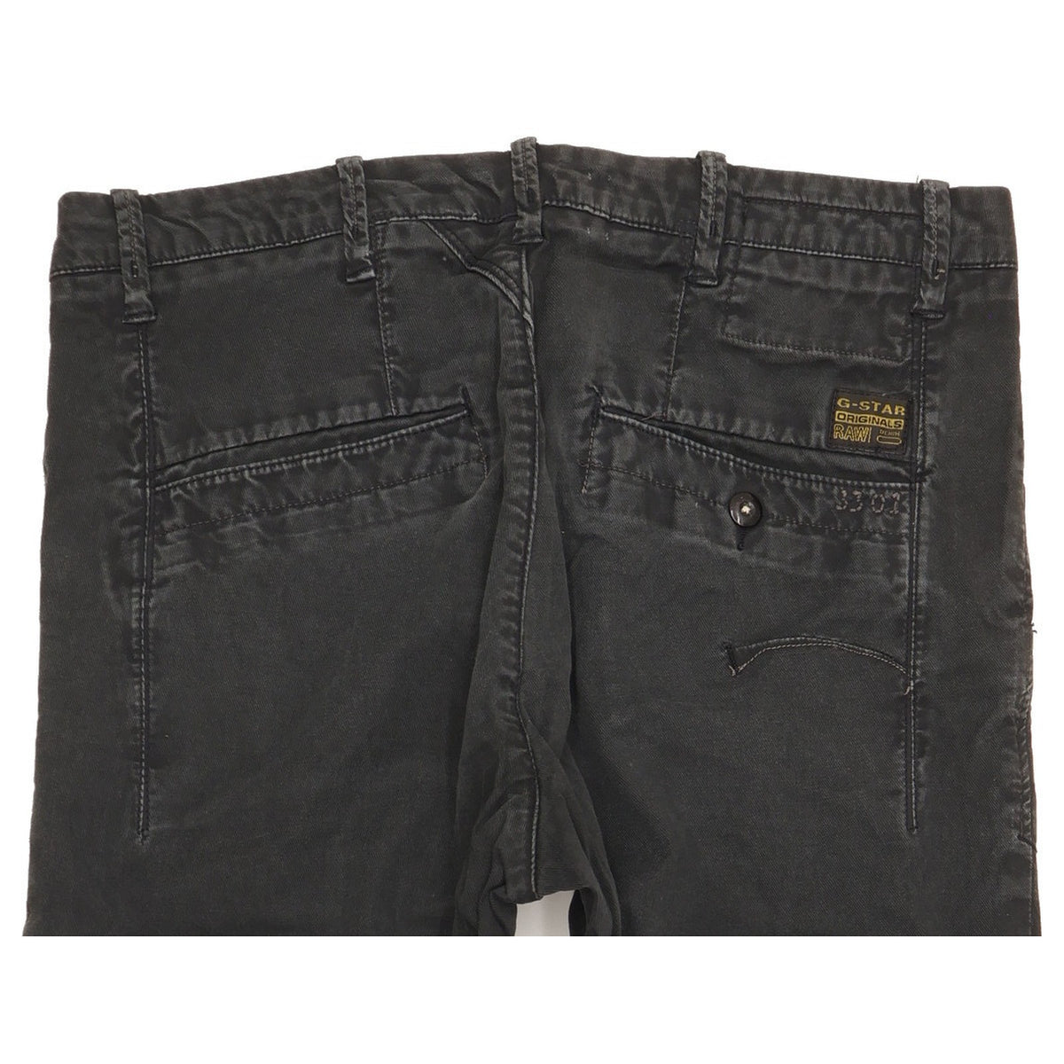 G-Star Bronson Women Black Tapered Loose Chino Stretch Jeans W28 L30