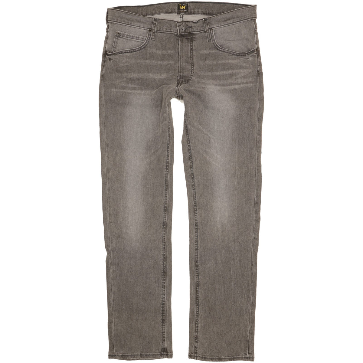 Lee Daren Men Grey Straight Slim Stretch Jeans W34 L32