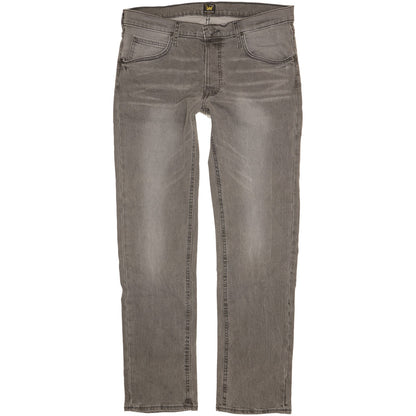 Lee Daren Men Grey Straight Slim Stretch Jeans W34 L32