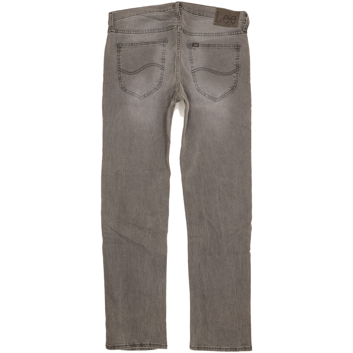 Lee Daren Men Grey Straight Slim Stretch Jeans W34 L32