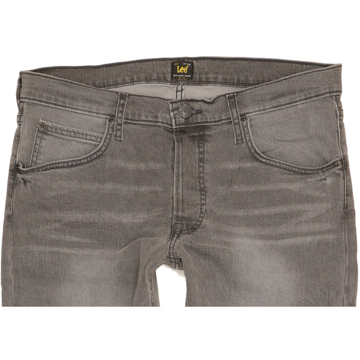 Lee Daren Men Grey Straight Slim Stretch Jeans W34 L32