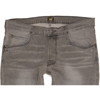 Lee Daren Men Grey Straight Slim Stretch Jeans W34 L32