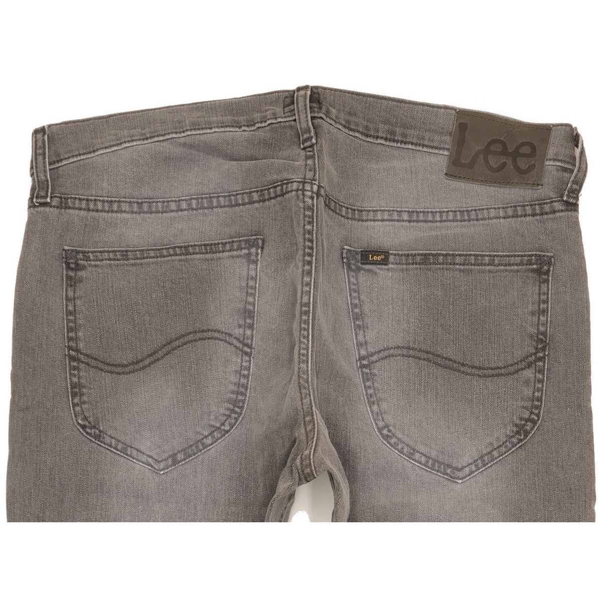 Lee Daren Men Grey Straight Slim Stretch Jeans W34 L32