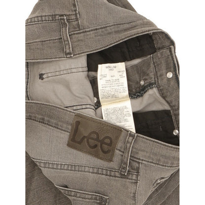 Lee Daren Men Grey Straight Slim Stretch Jeans W34 L32