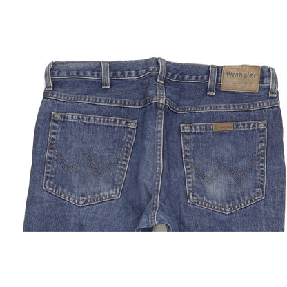Wrangler Durable Quality Men Blue Straight Regular Jeans W36 L32