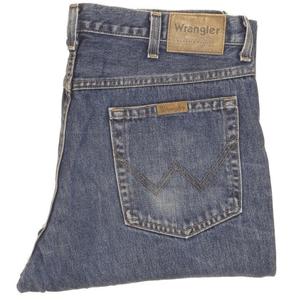 Wrangler Durable Quality Men Blue Straight Regular Jeans W36 L32