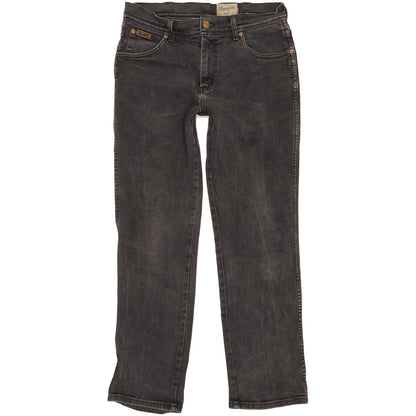 Wrangler Texas Men Black Straight Regular Stretch Jeans W33 L29
