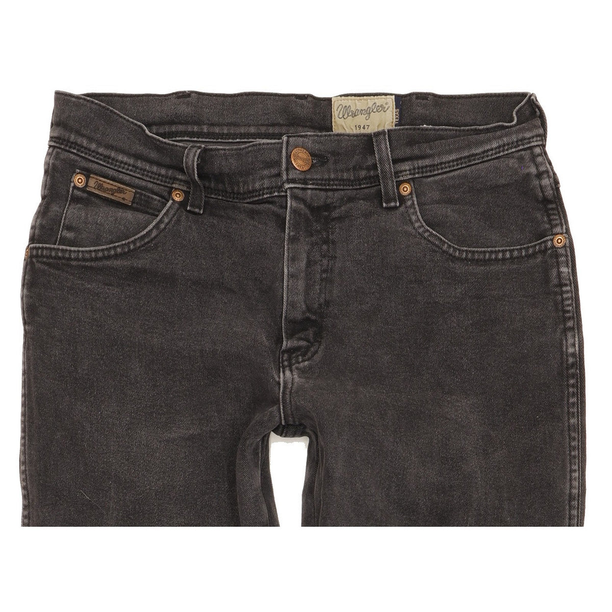 Wrangler Texas Men Black Straight Regular Stretch Jeans W33 L29