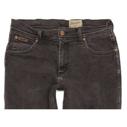 Wrangler Texas Men Black Straight Regular Stretch Jeans W33 L29