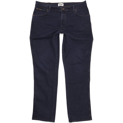 Wrangler Texas Men Navy Straight Regular Stretch Jeans W38 L34