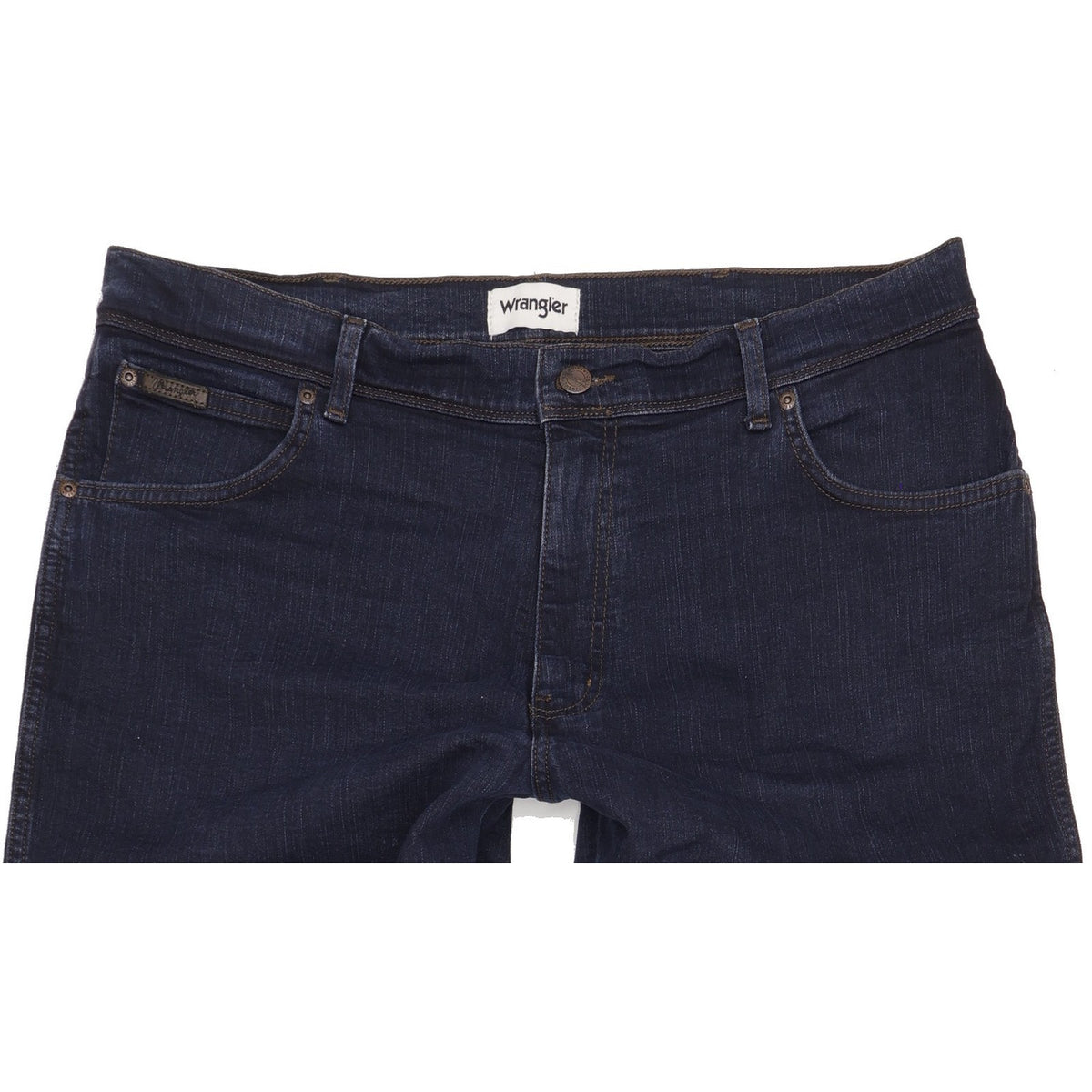 Wrangler Texas Men Navy Straight Regular Stretch Jeans W38 L34