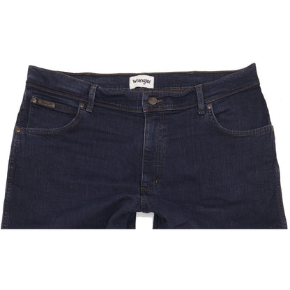 Wrangler Texas Men Navy Straight Regular Stretch Jeans W38 L34