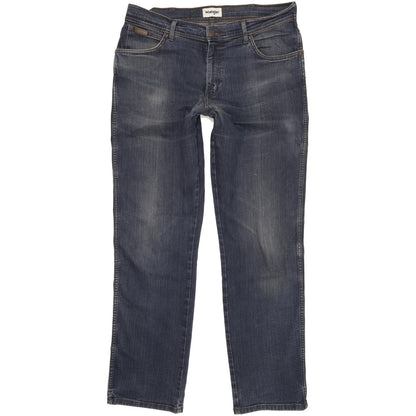 Wrangler Texas Men Blue Straight Regular Stretch Jeans W36 L34