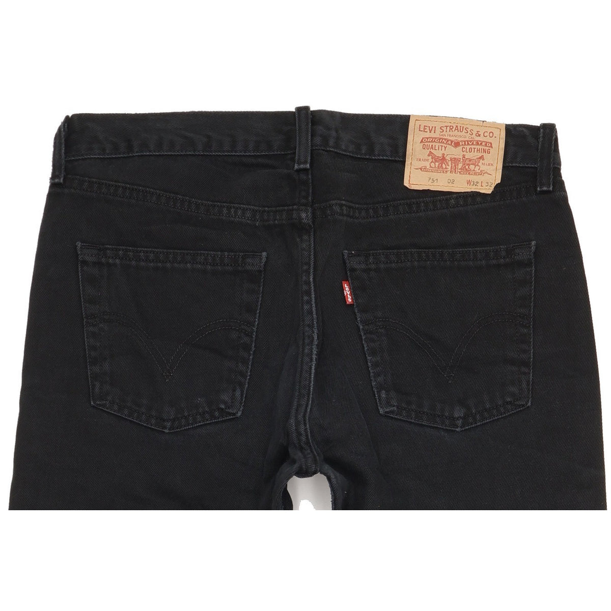 Levi's 751 Men Black Straight Regular Jeans W32 L32