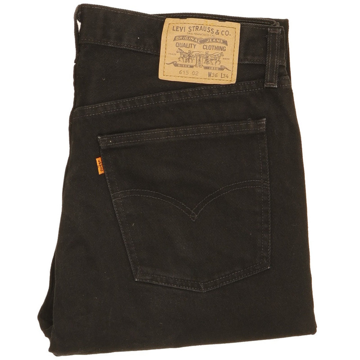 Levi's 615 Men Black Tapered Regular Jeans W36 L28