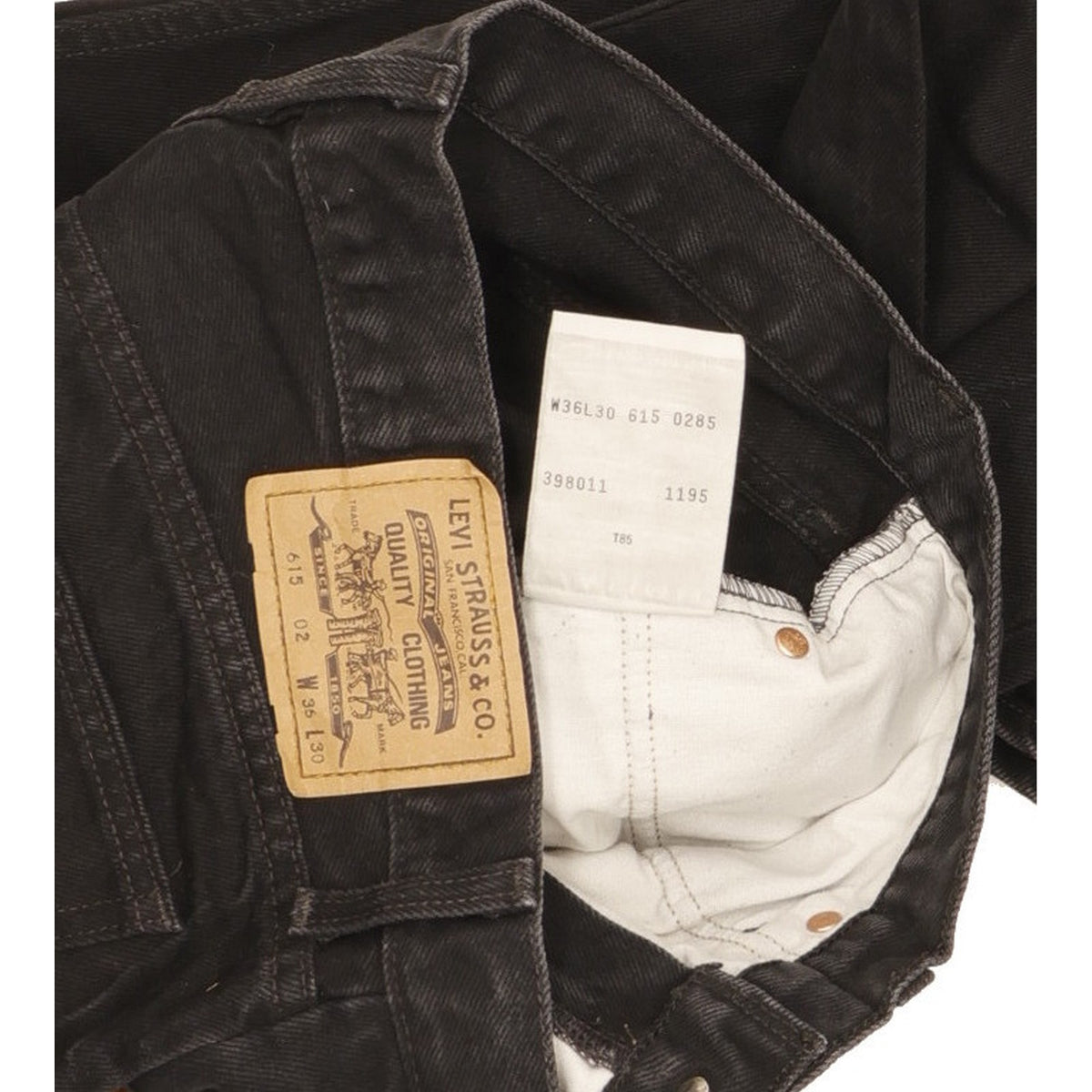 Levi's 615 Men Black Straight Regular Jeans W35 L29