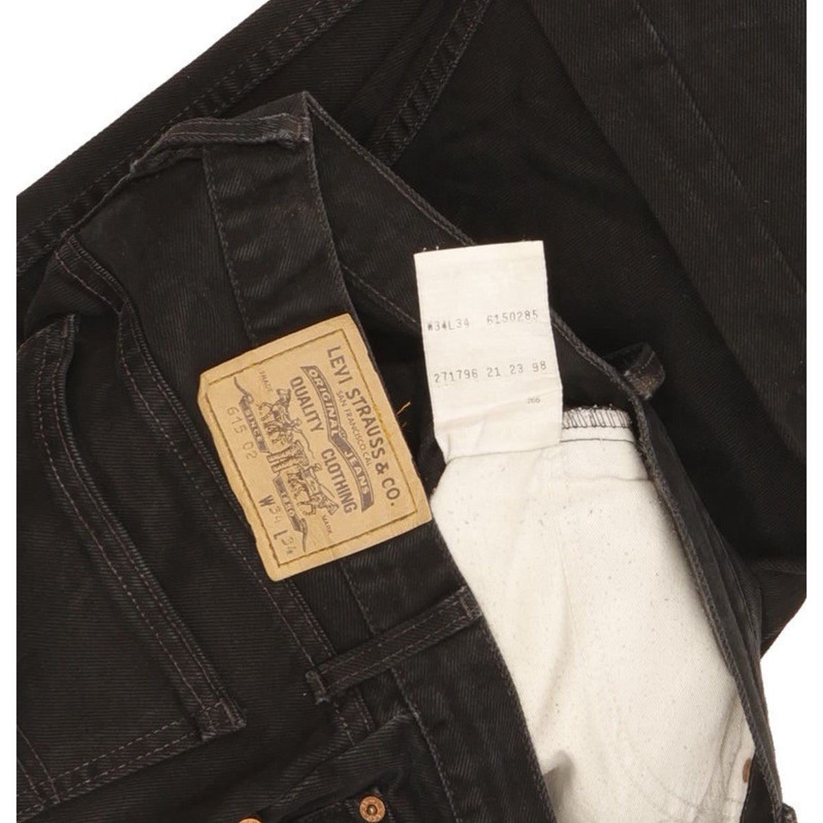 Levi's 615 Men Black Straight Regular Jeans W33 L33