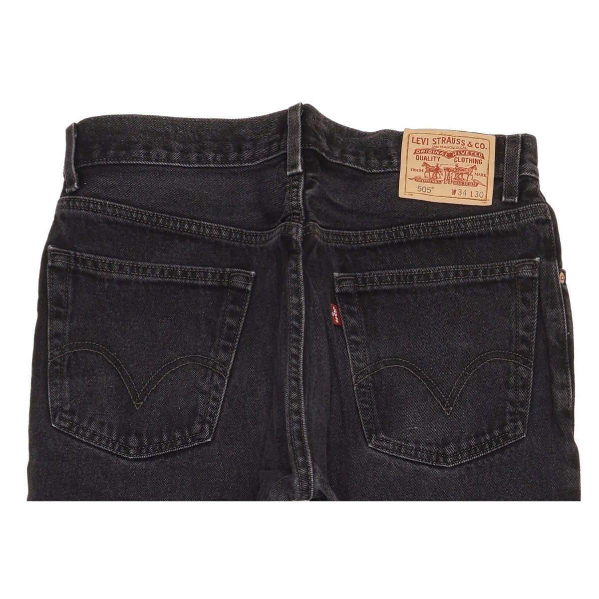 Levi's 505 Men Black Straight Regular Jeans W34 L29
