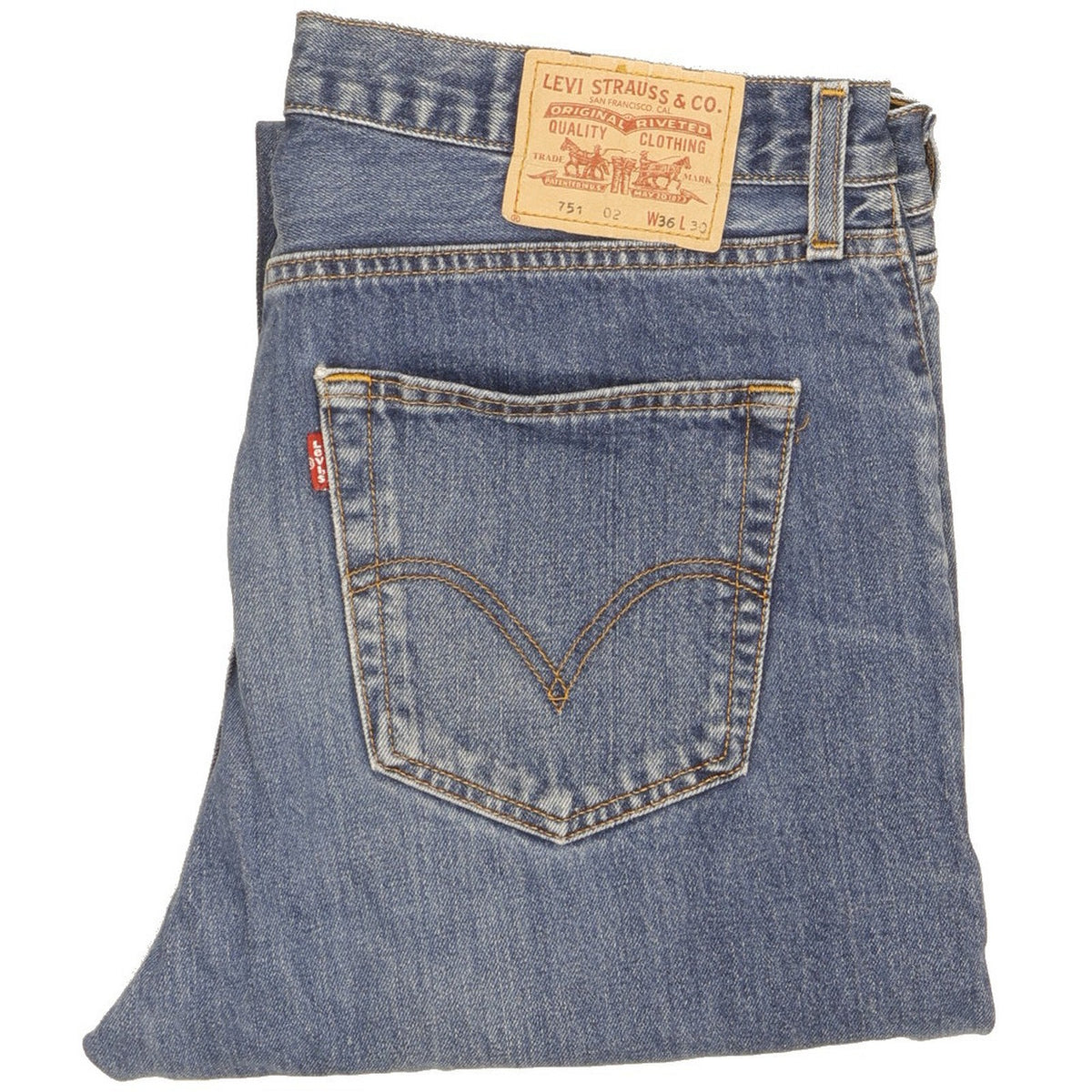 Levi's 751 Men Blue Straight Regular Jeans W36 L30