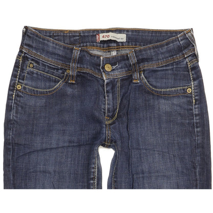 Levi's 470 Women Blue Straight Slim Stretch Jeans W30 L31
