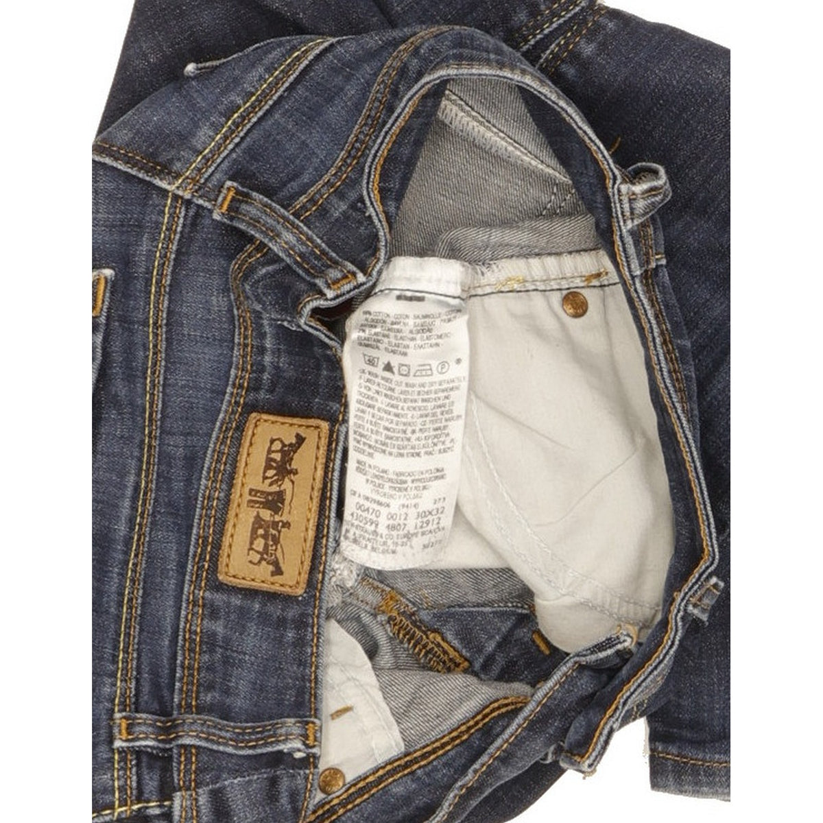 Levi's 470 Women Blue Straight Slim Stretch Jeans W30 L31