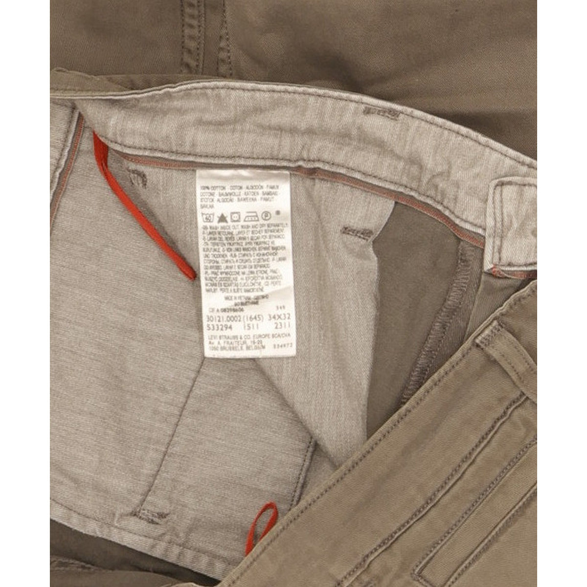 Levi's Men Grey Straight Regular Jeans W34 L32