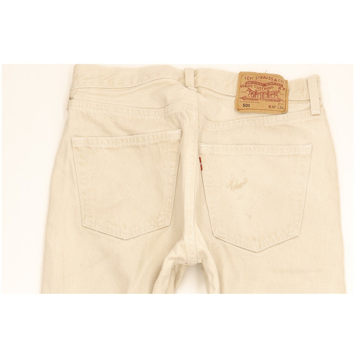 Levi's 501 Men Beige Straight Regular Jeans W31 L33