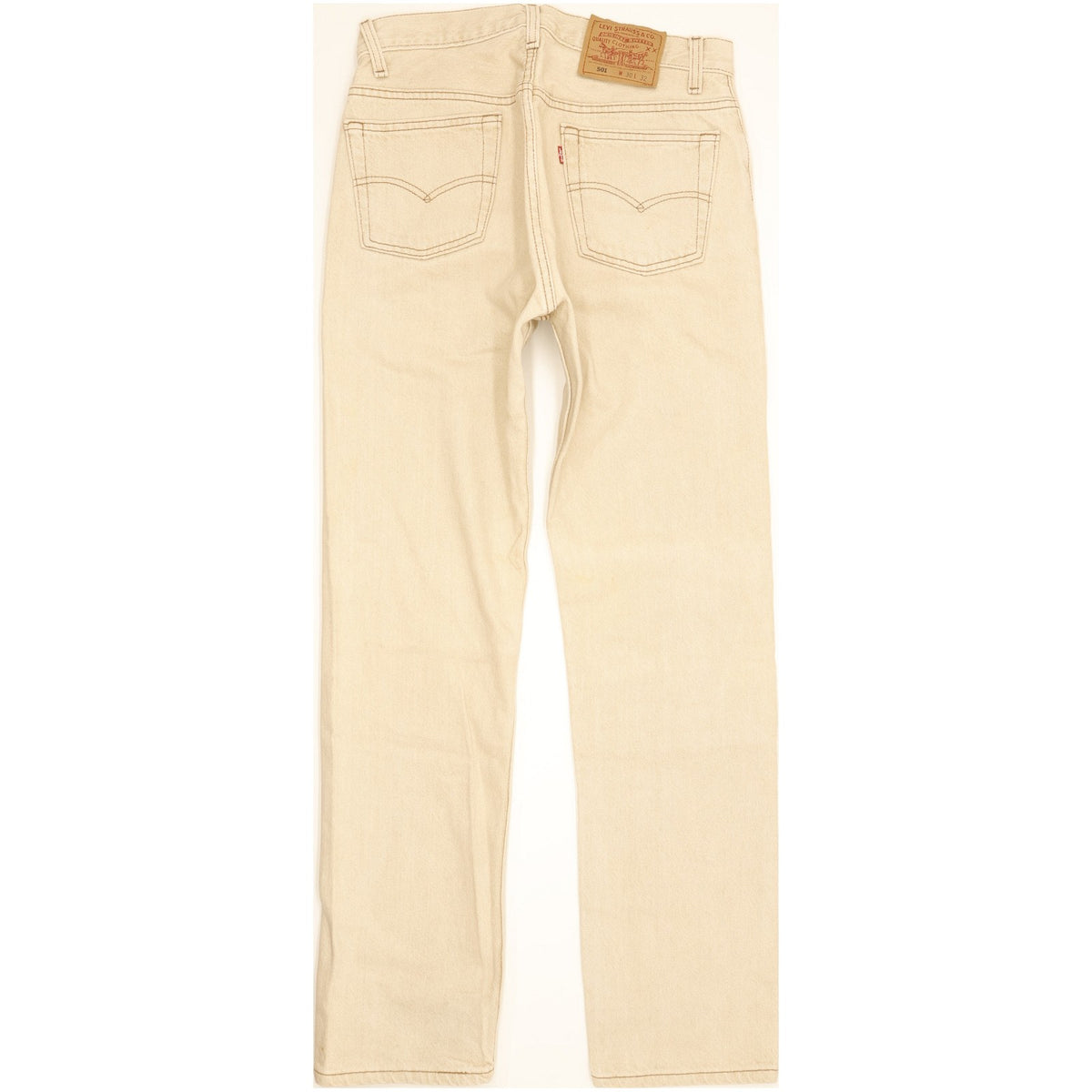 Levi's 501 Made in USA Men Beige Straight Regular Jeans W30 L31