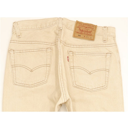 Levi's 501 Made in USA Men Beige Straight Regular Jeans W30 L31