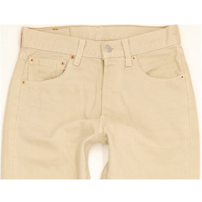 Levi's 501 Made in USA Men Beige Straight Regular Jeans W28 L31