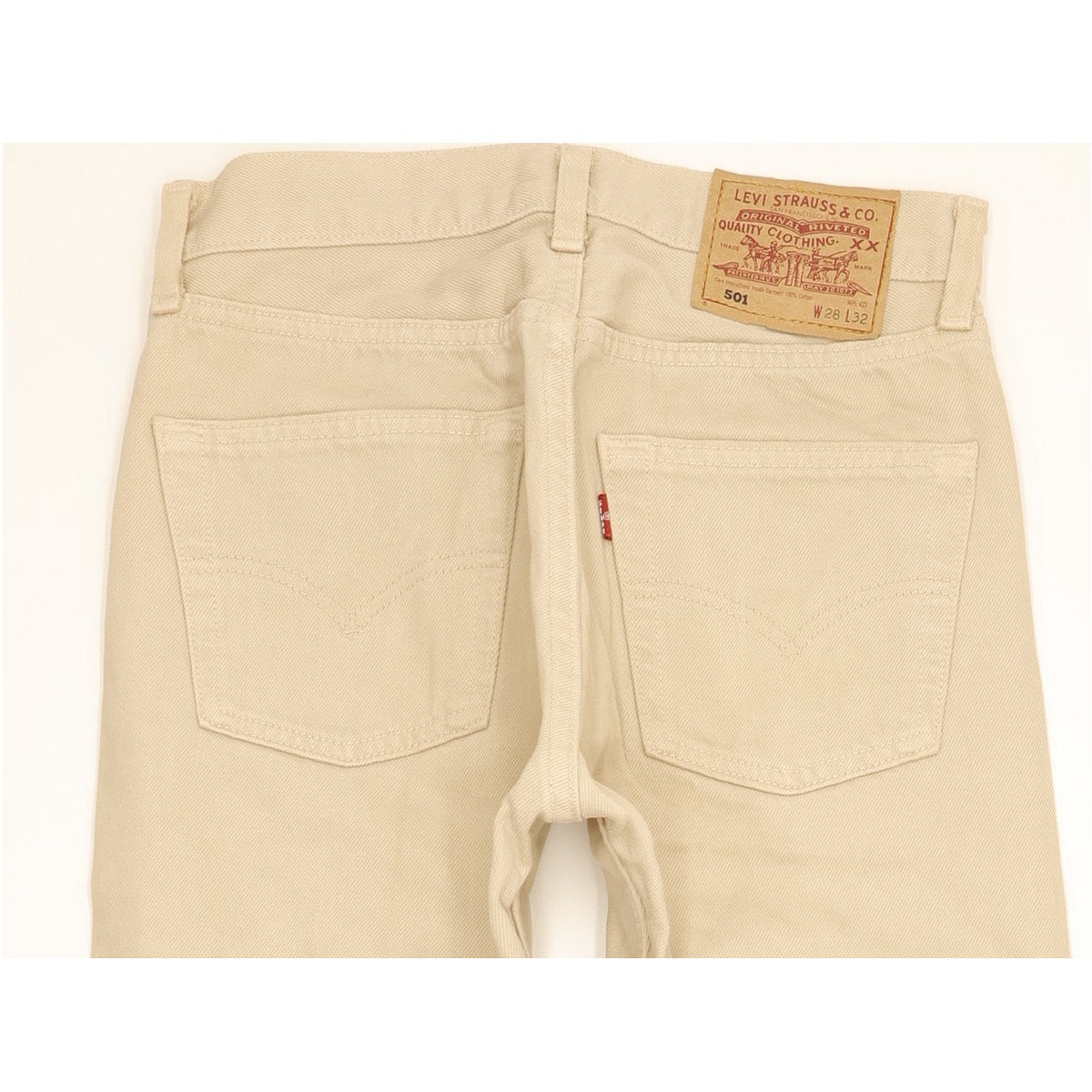 Levi's 501 Made in USA Men Beige Straight Regular Jeans W28 L31