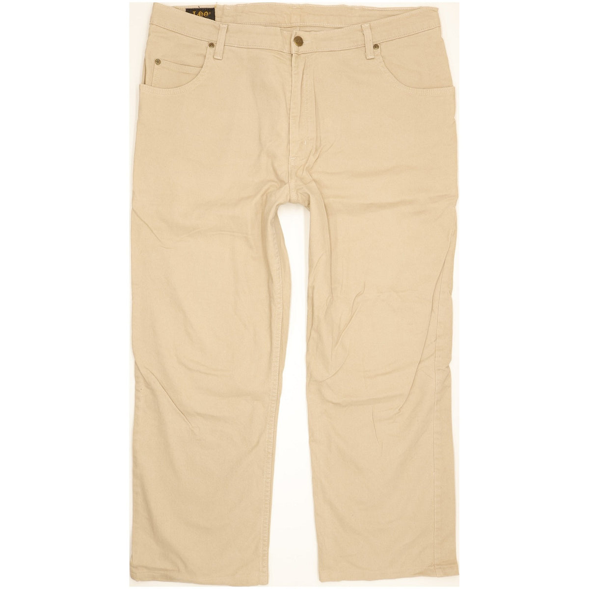 Lee Brooklyn Men Beige Straight Regular Stretch Jeans W42 L26