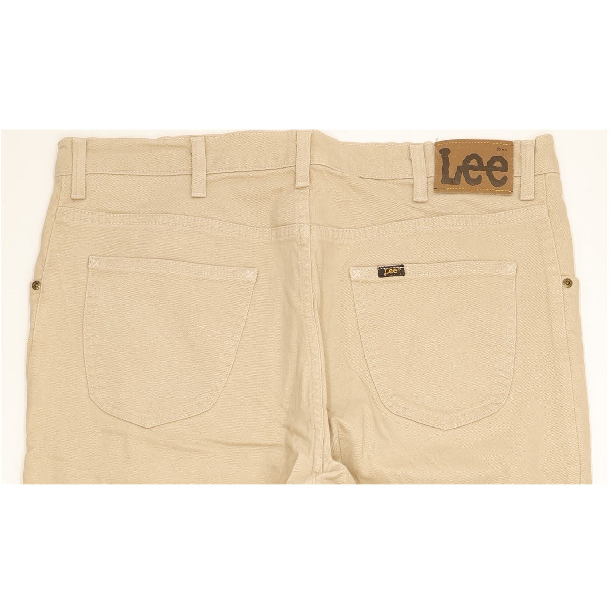 Lee Brooklyn Men Beige Straight Regular Stretch Jeans W42 L26