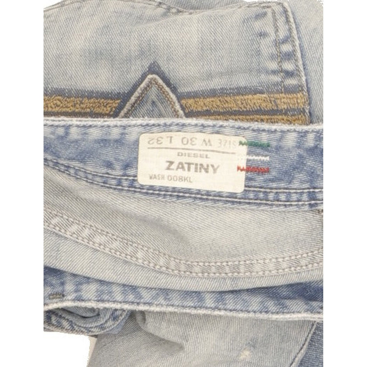 Diesel Zatiny Men Blue Straight Regular Jeans W30 L28