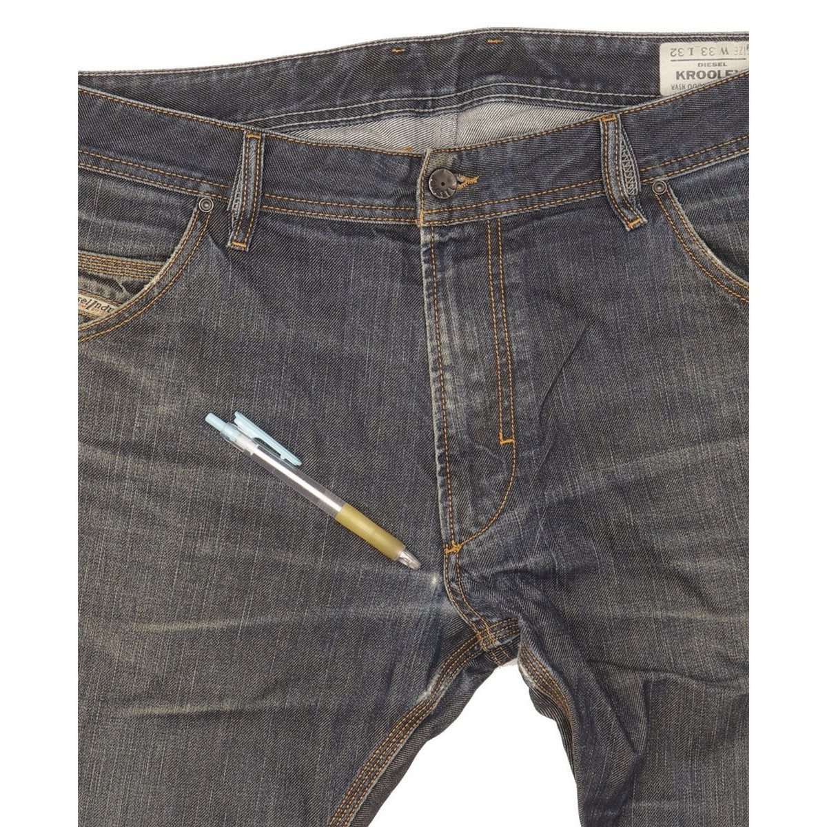 Diesel Krooley Men Blue Straight Regular Jeans W33 L32