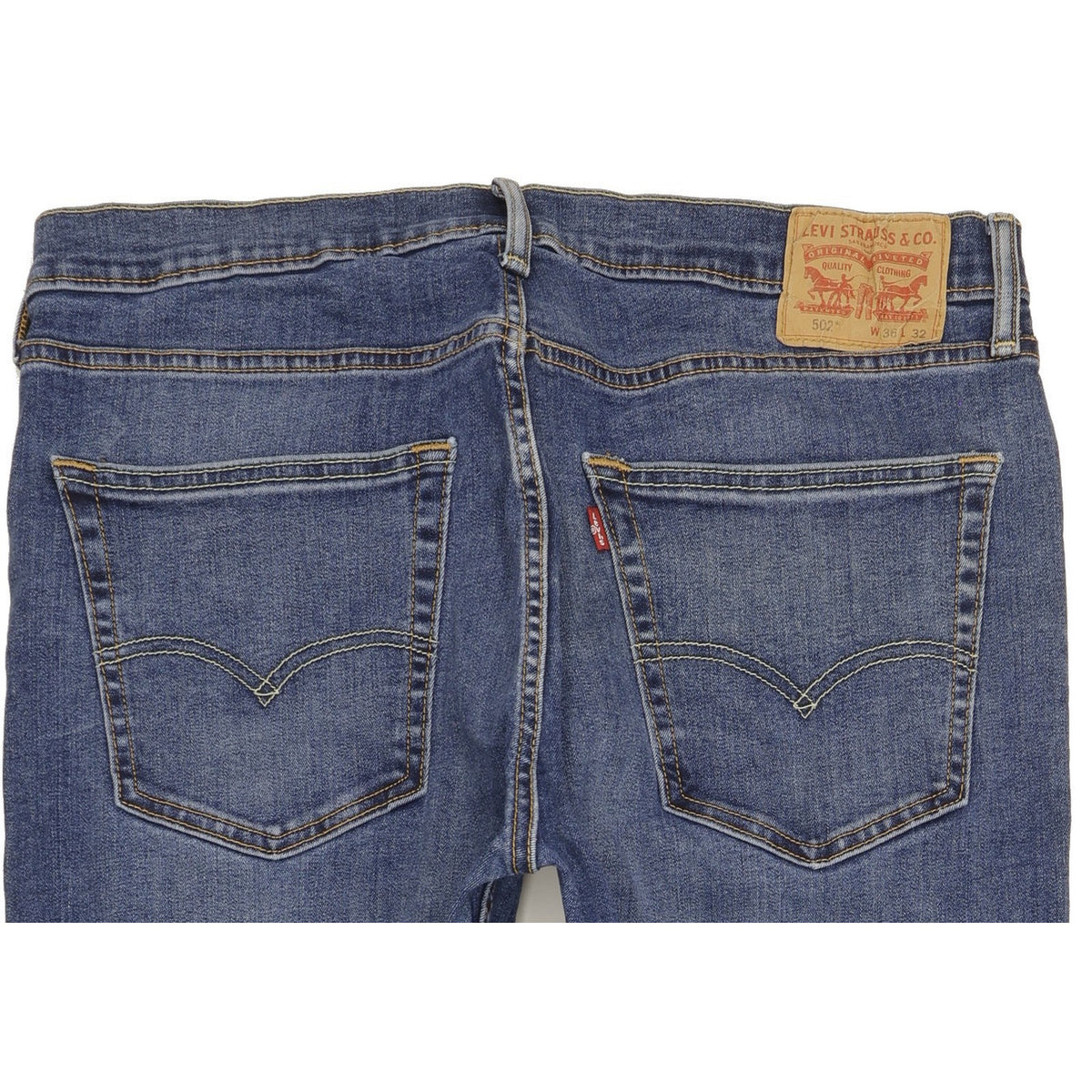 Levi's 502 Men Blue Tapered Regular Stretch Jeans W36 L31