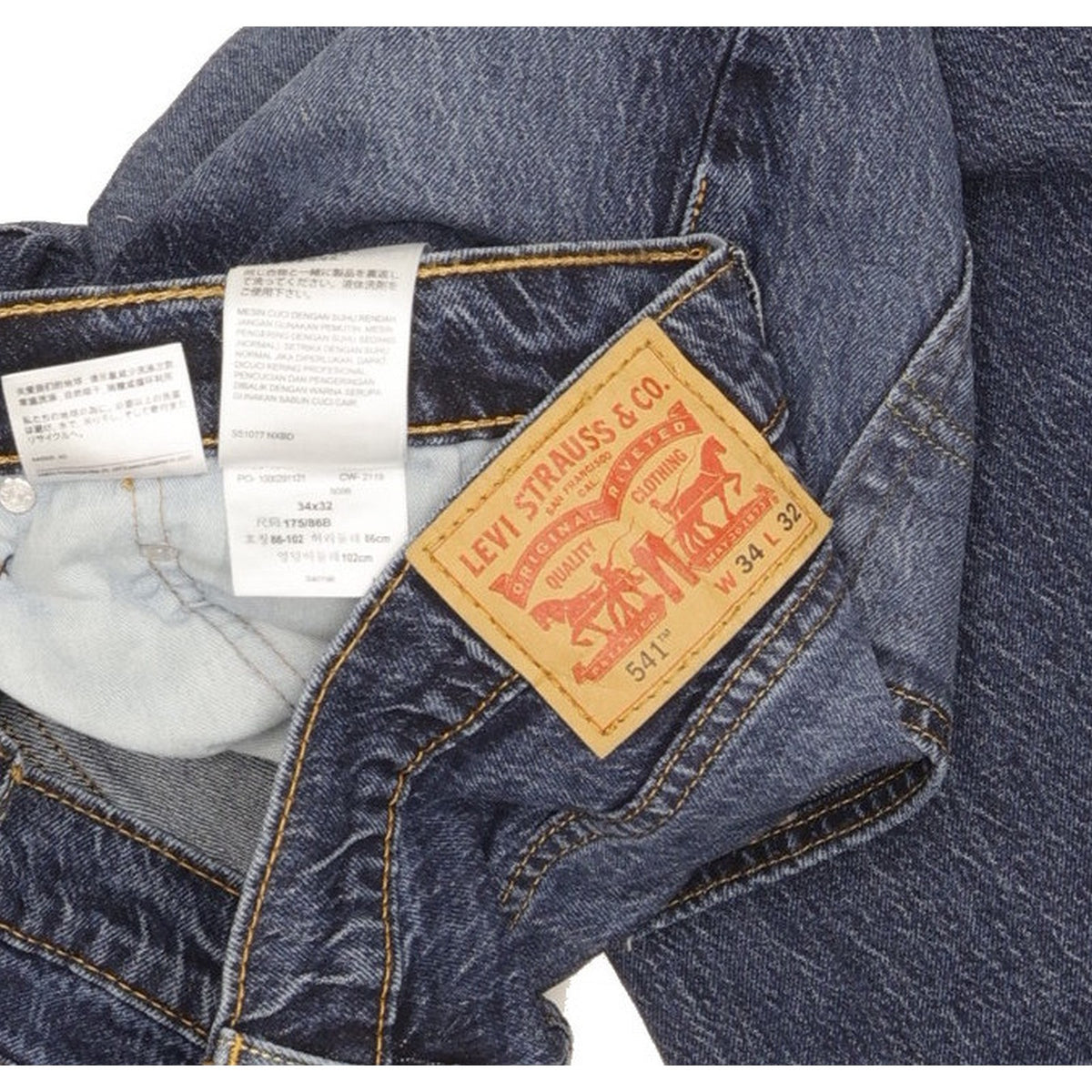 Levi's 541 Men Blue Straight Regular Stretch Jeans W34 L31