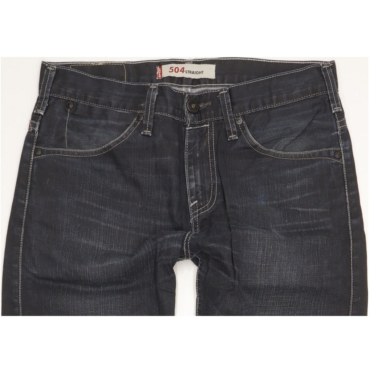 Levi's 504 Men Navy Straight Regular Jeans W30 L30