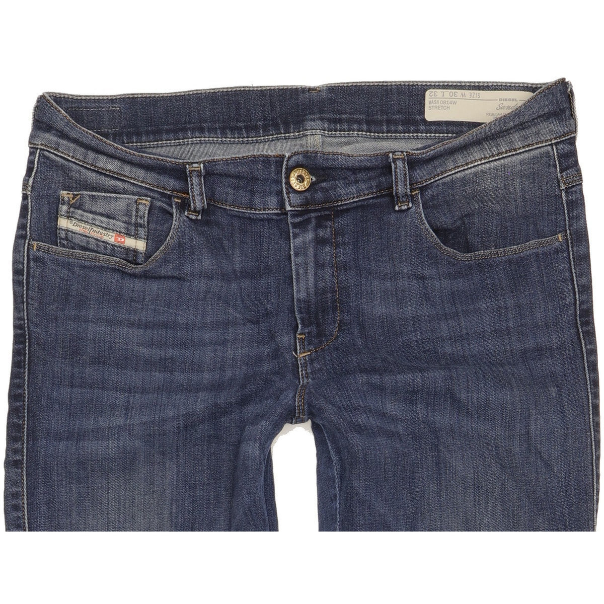 Diesel Sandy Men Blue Straight Slim Stretch Jeans W30 L31